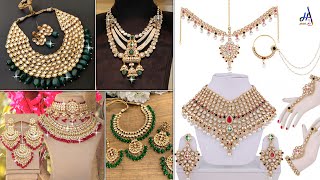 8 Royal Bridal DIY Necklace Making At Home  Kundan Jewelry LatestFashion [upl. by Ardnasirk]