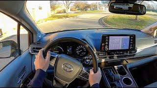 2021 Toyota Sienna XLE AWD Hybrid  POV Test Drive Binaural Audio [upl. by Dis]