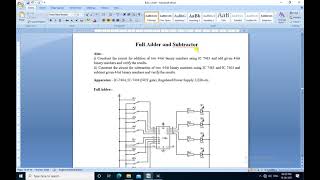 Proteus Design of 4 bit Full adder and Subtractor [upl. by Xavier]