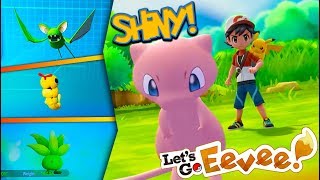 CATCHING SHINY POKÉMON in Pokémon Lets Go Lets Play Episode 3  HOW TO GET FREE MEW [upl. by Adnerb]