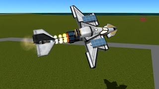 KSP  Taildragging Plane Testing RAPIER back attachment [upl. by Blase]