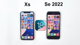 iPhone XS vs iPhone SE 2022 iOS 18 Speed Test [upl. by Annuahsal]