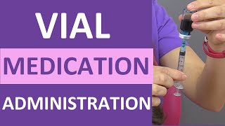 Vial Medication Administration How to Withdraw Vial Medication Nursing Skill [upl. by Bina]