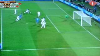 Quagliarella Uncounted Goal Slovakia Italy 2010 [upl. by Rea436]