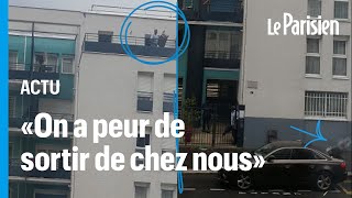 Lhabitant dun HLM terrorise ses voisins en jetant un caddie du 5e étage de son immeuble à Paris [upl. by Fleischer]