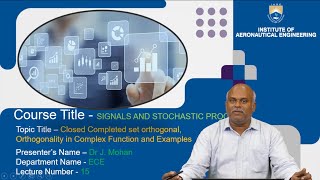 Closed Completed Set Orthogonal Orthogonality in Complex Function and Examples by Dr J Mohan [upl. by Tonye754]