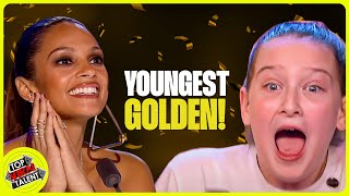 YOUNGEST GOLDEN BUZZER Acts On BGT 🥹 [upl. by Hamlen]