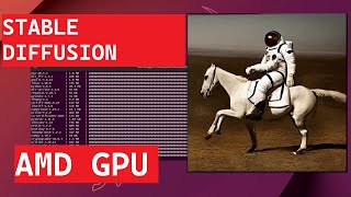 Stable Diffusion on AMD GPUs using ROCm  Ubuntu  RX 6700s [upl. by Sabanrab]