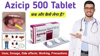 Azicip 500 tablet uses in hindi  Azithromycin tablets ip 500mg hindi  Azicip 500  Azicip tablet [upl. by Nwahsav]