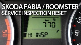 How to reset INSP service reminder in Skoda Roomster amp Fabia II maintenance inspection [upl. by Enimasaj]