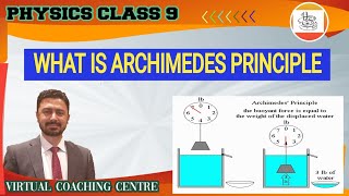 WHAT IS ARCHIMEDES PRINCIPLE FOR CLASS 9 [upl. by Ecart]