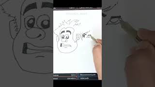 how to draw wreck it ralph [upl. by Ru]