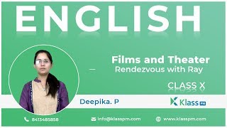 Rendezvous with Ray  Films and Theater P1  10th class English  SSC English  School Klasspm [upl. by Slerahc]