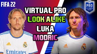 FIFA 22 PRO CLUBS  HOW TO MAKE THE LUKA MODRIC VIRTUAL PRO LOOKALIKE [upl. by Astiram]