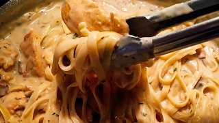 Delicious Creamy Cajun Chicken Linguine Recipe  Knockout Kitchen [upl. by Ullund]