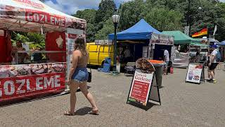 SUNDAY MARKET IN BRISBANE CITY IN THE BOTANIC GARDENS [upl. by Maxwell833]