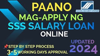 Paano Mag Loan sa SSS Online 2024  How to Apply SSS Salary Loan  Step by Step Process Updated 2024 [upl. by Nahoj]