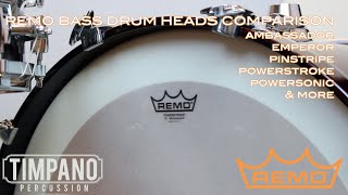 ULTIMATE Remo Bass Drum Head Comparison  Timpano Percussion [upl. by Krueger]