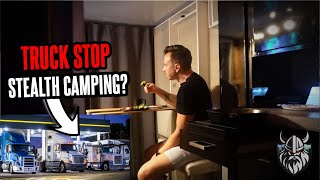 Stealth Uhaul Camping at a Truck Stop [upl. by Tatman]