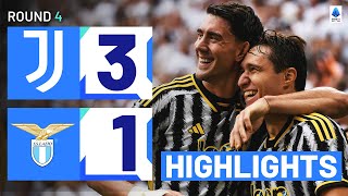 JuventusLazio 31  Vlahovic steals the show in Turin Goals amp Highlights  Serie A 202324 [upl. by Nettirb291]