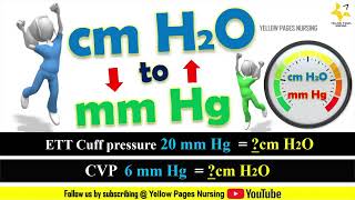 How to convert cmH2O to mmHg  How to Convert mmHg to cmH2O [upl. by Yeroc]