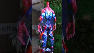 Three spliced ​​holographic SpiderMan suspended display aerial imaging 3D stereoscopic sense [upl. by Yendyc]