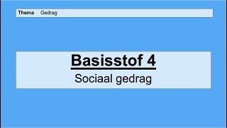 VMBO 3  Gedrag  Basisstof 4 Sociaal gedrag [upl. by Elocyn]