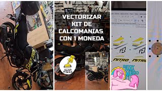 Tutorial para vectorizar calcomanias de moto con una moneda [upl. by Sapowith846]