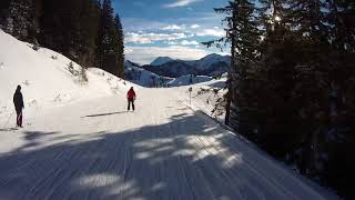 Snow Space Salzburg  St Johann Alpendorf von Buchaubahn bis Piste 55 Stegbach [upl. by Strepphon]