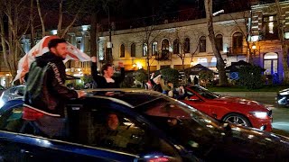 【4K】Walking in Georgia Tbilisi How Georgia celebrated entering Euro 2024 ⚽️ [upl. by Yzmar502]