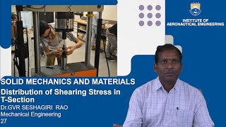 Distribution of Shearing Stress in T Section by Dr GVR Seshagiri Rao [upl. by Schaffel279]