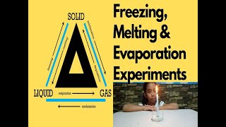 Freezing Melting and Evaporation Experiments at home  Changes in the State of Matter [upl. by Josey772]