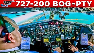 AeroSucre Boeing 727200 Cockpit Bogota🇨🇴 to Panama City🇵🇦 [upl. by Onairda]