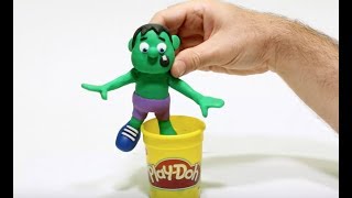 TRY NOT TO LAUGH Play Doh Stop Motion and Cartoons For Kids 💕 Superhero Babies [upl. by Annaihs]