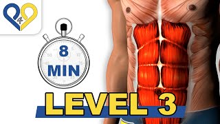 8 Min Abs Workout  Level 3  P4P Music [upl. by Yerahcaz85]