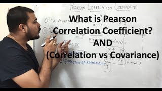 Statistics What is Pearson Correlation Coefficient Difference between Correlation and Covariance [upl. by Essiralc]