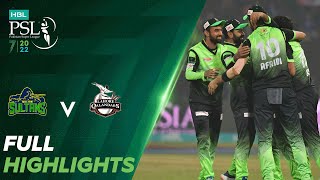 Full Highlights  Multan Sultans vs Lahore Qalandars  Match 34 Final  HBL PSL 7  ML2T [upl. by Ocin805]