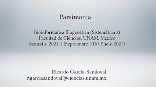 Introducción a la parsimonia filogenética [upl. by Taam]