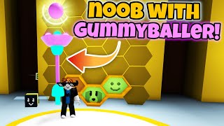 Noob With Gummyballer Gets 50 Bees in 1 Hour Bee Swarm Simulator [upl. by Anitsud104]