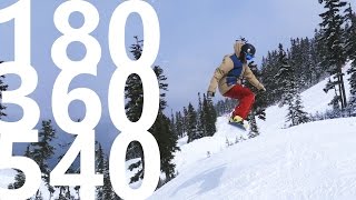 How To 180 360 and 540  Snowboarding Tricks [upl. by Shanon519]