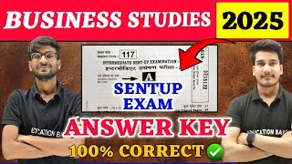 12th Business Studies Answer Key  Bihar Board Sentup Exam  Bst Class 12 Question Paper Solution [upl. by Nimoynib543]