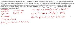 Thermo Tutorial Video  Isothermal and Irreversible Expansion [upl. by Annah765]