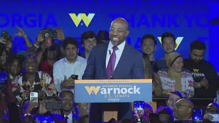 Sen Warnock Georgia Senate race  Full victory speech [upl. by Malinde360]