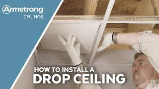 How to Install a Drop Ceiling  Armstrong Ceilings for the Home [upl. by Hemminger]