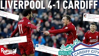 Liverpool v Cardiff 41  LFC Fan Twitter Reactions [upl. by Acim]