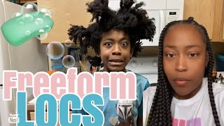 SHAMPOOING amp CONDITIONING TAYLOR’S FREEFORM LOCS FREEFORM LOCS JOURNEY [upl. by Bigler]