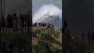 When Waves are Bigger than mountains at Nazare Portugal [upl. by Cheshire789]