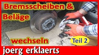 Teil2 Bremsscheiben amp Bremsbeläge wechseln erneuern Toyota Hinterachse Teil 2 Tutorial Nr222 [upl. by Inafets192]