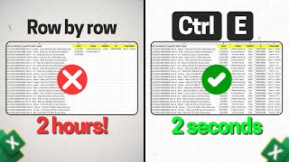 Dont Use Formulas use Ctrl E Instead  Best Save Time Shortcut Key in Excel [upl. by Nnaecyoj]