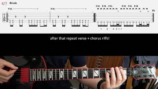 Slayer Pride In Prejudice rhythm guitar lesson [upl. by Livvy]